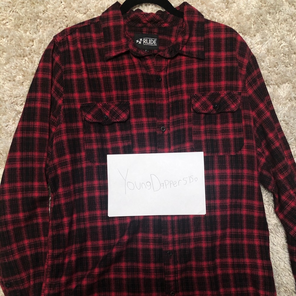 Rude Flannel (Red/Black)